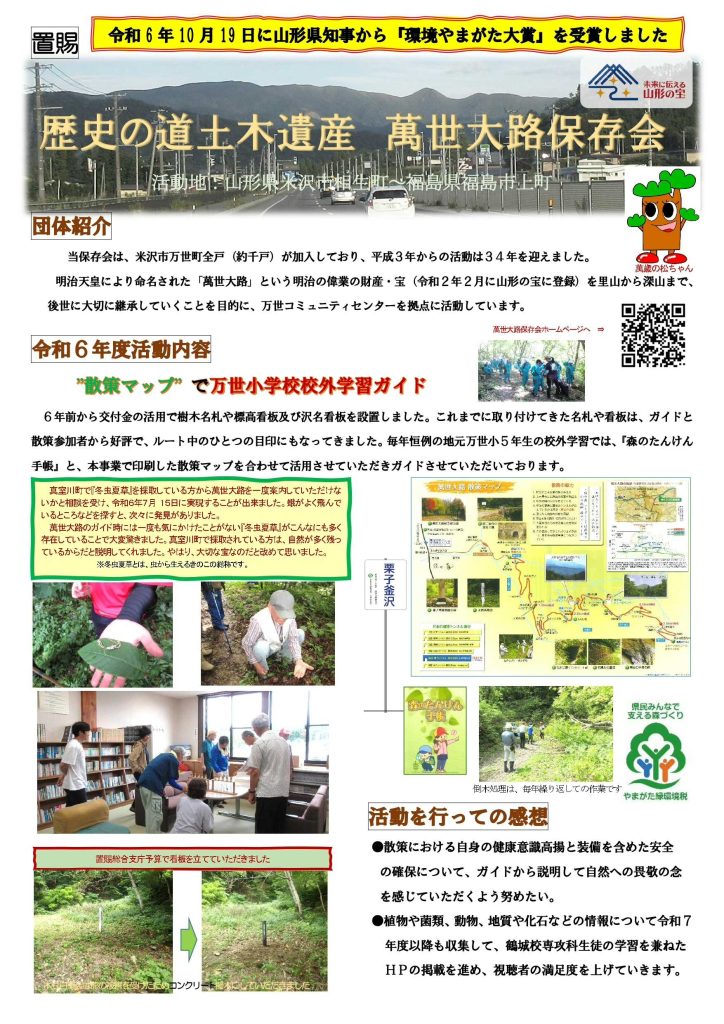萬世大路保存会の活動紹介ポスター